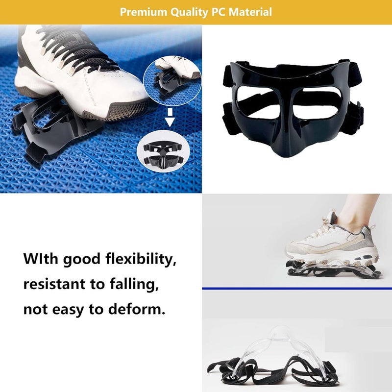 Fenduoer Nose Guard for Sports, Broken Nose, Adustable Face Mask with Foam Padding for Men and Women,Adult,Basketball,Baseball,Football,Softball Face Guard(For Kids) - Image 4